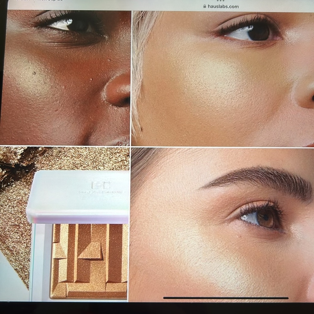 Haus Labs By Lady Gaga Gold and Cream Shimmer Highlighter color Sunstone - Picture 9 of 9